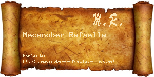 Mecsnober Rafaella névjegykártya